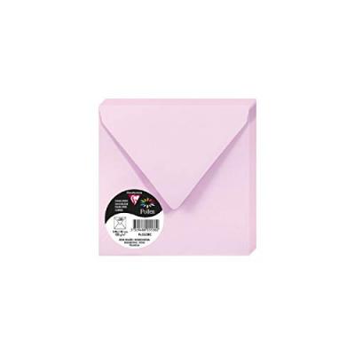 CLAIREFONTAINE Pack de 20 enveloppes Pollen 140 x 140 mm Rose drag&eacute;e