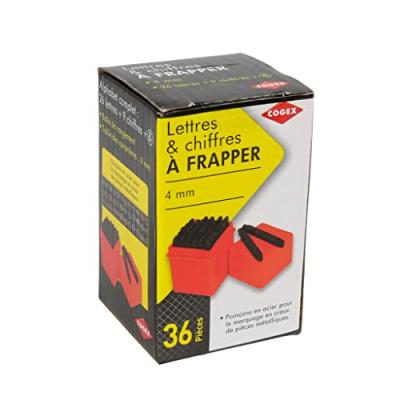 COGEX Lettre/chiffre a frapper 36 pc  B004SH4CUK