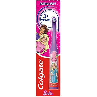Colgate Kids Brosse &agrave; dents &agrave; batterie extra douce Barbie 3 ans +
