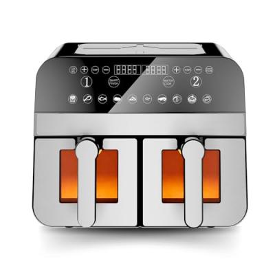 GENERIQUE Friteuse &agrave; air Comfy Nest CNAFD45WS 9 L 2400W double panier inox num&eacute;rique avec fen&ecirc;tre