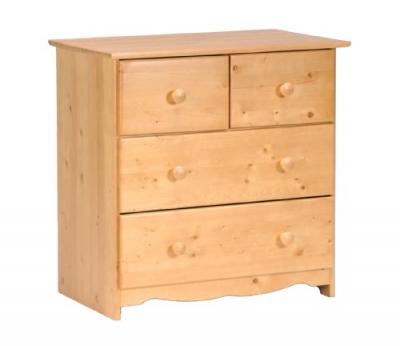 WEBER INDUSTRIES Commode teddy 2 + 2 tiroirs / miel