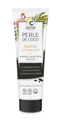 COMPTOIRS ET COMPAGNIES Perle de coco Dentifrice au charbon v&eacute;g&eacute;tal actif 