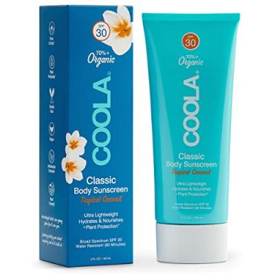 COOLA  - Lotion Solaire Corps SPF30 Tropical Coconut Riche en ingr&eacute;dients naturels hydratants 148 ml