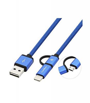 COOLBOX C&acirc;ble usb vers micro usb et usb c  coo-cab-u2mc