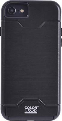COLORBLOCK Coque Rigide  Noire avec Porte-Cartes pour Iphone 7/8