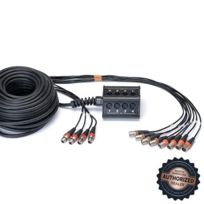 CORDIAL  Bo&icirc;tier de sc&egrave;ne 8 entr&eacute;es 4 sorties XLR c&acirc;ble 30m
