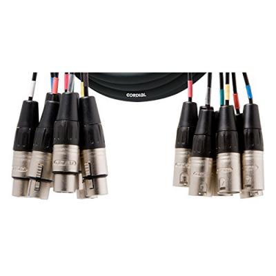 CORDIAL CML8-0FM3C - C&acirc;ble multipaire 8 XLR m&acirc;les - 8 XLR femelles 3 m
