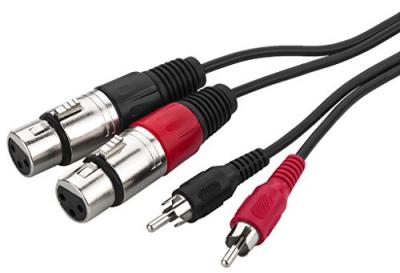 MONACOR Cordons audio 2 RCA (M) 2 XLR (F) 1,00 Mt  MCA-127J