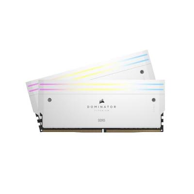 CORSAIR  Dominator Titanium DDR5 6000 MHz 48 Go 2 x 24 Go CL30 XMP Blanc