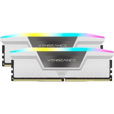 CORSAIR DDR5  Vengeance RGB Blanc - 64 Go (2 x 32 Go) 6000 MHz - CAS 30