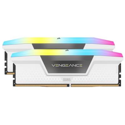 CORSAIR  Vengeance RGB DDR5 64 Go (2 x 32 Go) 6000 MHz CL36 - Blanc