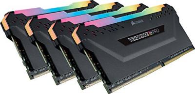 CORSAIR  Vengeance RGB PRO - DDR4 - kit - 32 Go: 4 x 8 Go - DIMM 288 broches - 3733 MHz / PC4-29800 - CL17 - 1.35 V - m&eacute;moire sans tampon - non ECC - noir