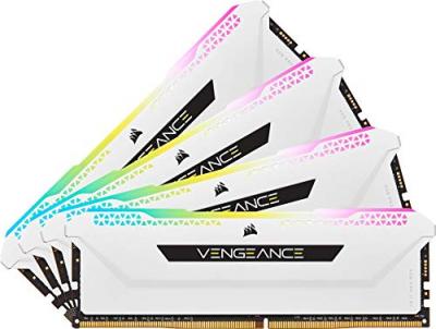 CORSAIR  Vengeance RGB Pro SL 32 Go 4 x 8 Go DDR4 3200 MHz CL16 - Blanc 