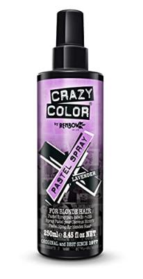 CRAZY COLOR Renbow, Spray Pastel Pour Cheveux Blonds Lavender 250ml, Violet