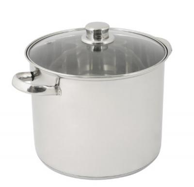 CREALYS  502383 Traiteur en Inox Couvercle Verre 9 L + Diam&egrave;tre: 24 cm
