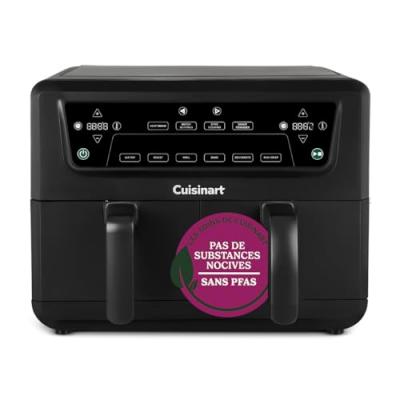 CUISINART Friteuse sans huile  - Airfryer AFD10OBLE - Capacit&eacute; 104L - Double cuves - Noir - 2400W 