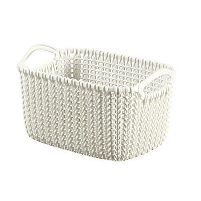  Curver Panier De Rangement Knit 3 Litres 25 X 17,5 X 14 Cm Cr&egrave;me