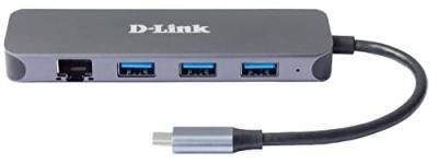 D LINK D-Link DUB-2334 station d'accueil Avec fil USB Type-C Gris DUB-2334