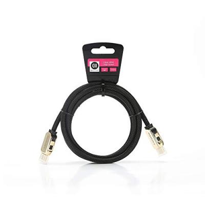 D2 DIFFUSION C ble High Speed HDMI 1m50 tress&eacute; connecteurs Or Accroche Cavalier