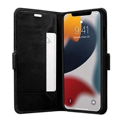 DBRAMANTE1928 Folio iPhone 13 Pro Max en Cuir Copenhagen Slim Noir  - Neuf