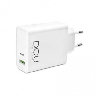 DCU TECNOLOGIC  Usb Charger Type C Pd 18w + Usb Qc 3.0 Blanc