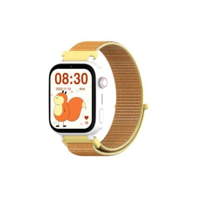 DCU TECNOLOGIC BRAND Montre connect&eacute;e Dcu Tecnologic Kids Pro Android GPS et appels vid&eacute;o Bracelet en tissu blanc/orange