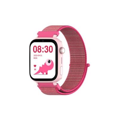 DCU TECNOLOGIC BRAND Montre Connect&eacute;e Dcu Tecnologic Kids Pro Android GPS & Appels Vid&eacute;o Bracelet Tissu Rose/Rose
