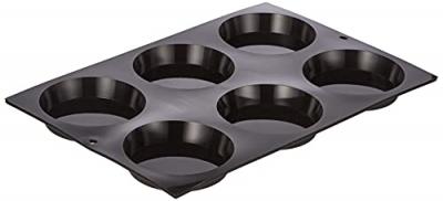 DEBUYER DE BUYER -1978.01 -moulflex noir - plaque 6 tartelettes