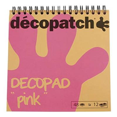 DECOPATCH D&eacute;copatch - Bloc color Decopad 48 feuilles 15x15cm - Rose