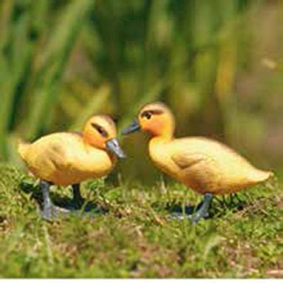 UBBINK DEKO Lot de 3 Figurines de Poussin d'oie D&eacute;coration de Jardin
