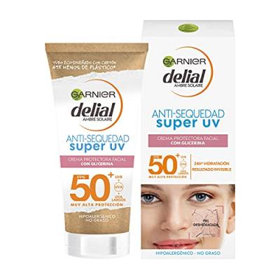 GARNIER Delial Cr&egrave;me Sensitive Advanced Visage et D&eacute;collet&eacute; SPF 50+ 50 ml