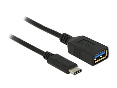 Delock Usb C To Usb A 3.1 M/f Adapter 15 Cm Noir