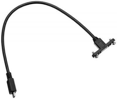 DELOCK - Rallonge de c&acirc;ble USB - Micro-USB de type B (M) pour Micro-USB de type B (F) rackable sur panneau - USB 2.0 - 25 cm - noir 