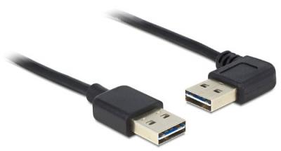 DELOCK  1m USB 2.0 A m/m 90&deg; c&acirc;ble USB USB A Noir