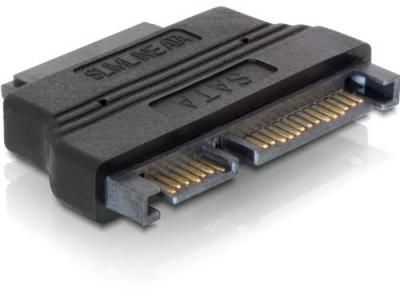 DELOCK  SATA 22-pin / Slim SATA Adapter SATA 22-pin M Slim SATA 13-pin FM Noir, Adaptateur