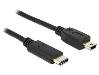 DELOCK  83603 c&acirc;ble USB 1 m USB 2.0 USB C Mini-USB B Noir