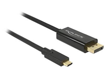 DELOCK  - 85255 - 1 m - usb c - DisplayPort - M&acirc;le - M&acirc;le - Or (85255)