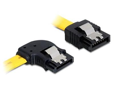 DELOCK Cable -  - SATA Metall links /gerade 6Gb/s 0,30m