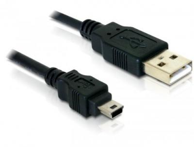 DELOCK  cable USB 2.0 > USB-B mini 5pin prise m&acirc;le/prise m&acirc;le