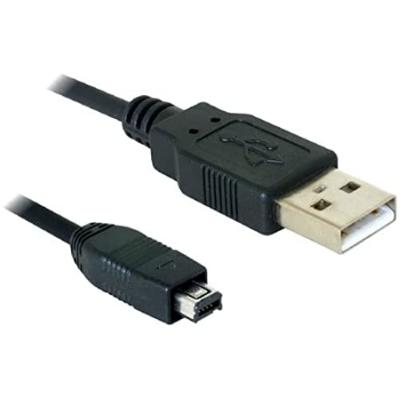 DELOCK  USB Cable 2.0 Mini 4-Pin Hirose 1,5m c&acirc;ble USB USB A USB B Noir