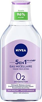 NIVEA  Eau micellaire visage 0%, peaux sensibles - Le flacon de 400ml