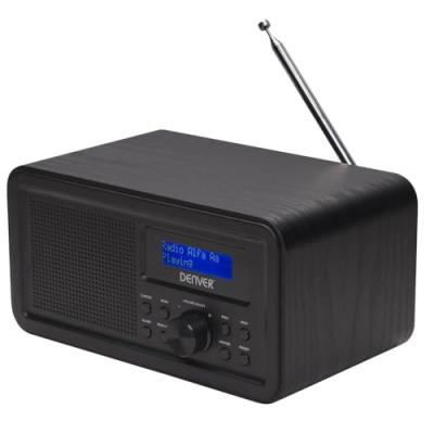 DENVER  DAB-30 Radio Dab+ avec Tuner FM et Fonction r&eacute;veil Noir