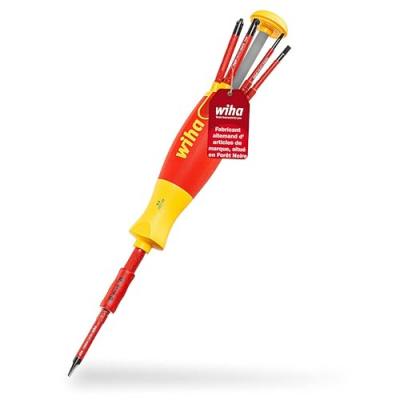 WIHA  tournevis avec magasin d'embouts liftup electric pozidriv,