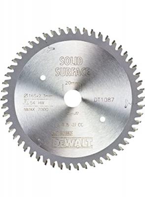 DEWALT  DT1087-QZ Lame de scie portative 54TFZ, Argent, 165/20mm