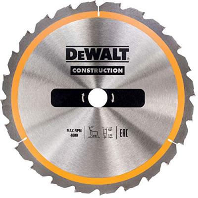 DEWALT  DT1952-QZ - Hoja para construcci&oacute;n 216x30mm 24D, taille unique