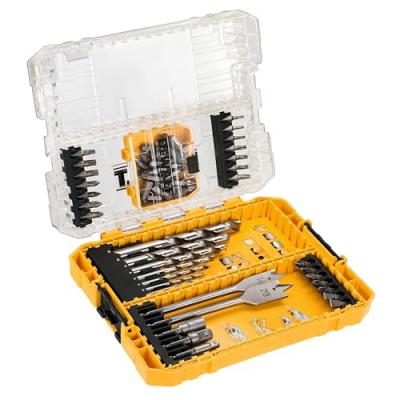 DEWALT Coffret bois et m&eacute;tal 55 pi&egrave;ces ''Toughcase'' -  - DT70757