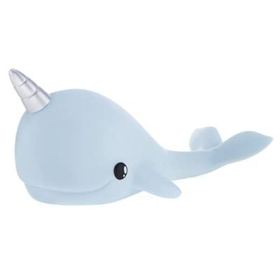 KONTIKI Dhink Veilleuse Baleine bleue pour enfant et b&eacute;b&eacute;, lampe de chevet LED