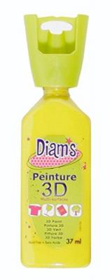 DIAM S DIAM'S Peinture 3D Tous Supports, Jaune Brillant, 37 ml