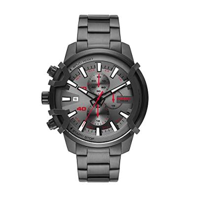 DIESEL  Montre Griffed Chronographe en Acier Inoxydable, Gunmetal, pour Homme, Dz4586