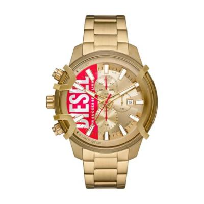 DIESEL Montre Homme Griffed Dor&eacute;, Rouge DZ4595 Jaune 